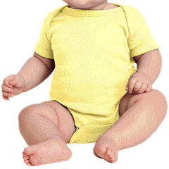 Infant Short Sleeve Baby Rib Bodysuit