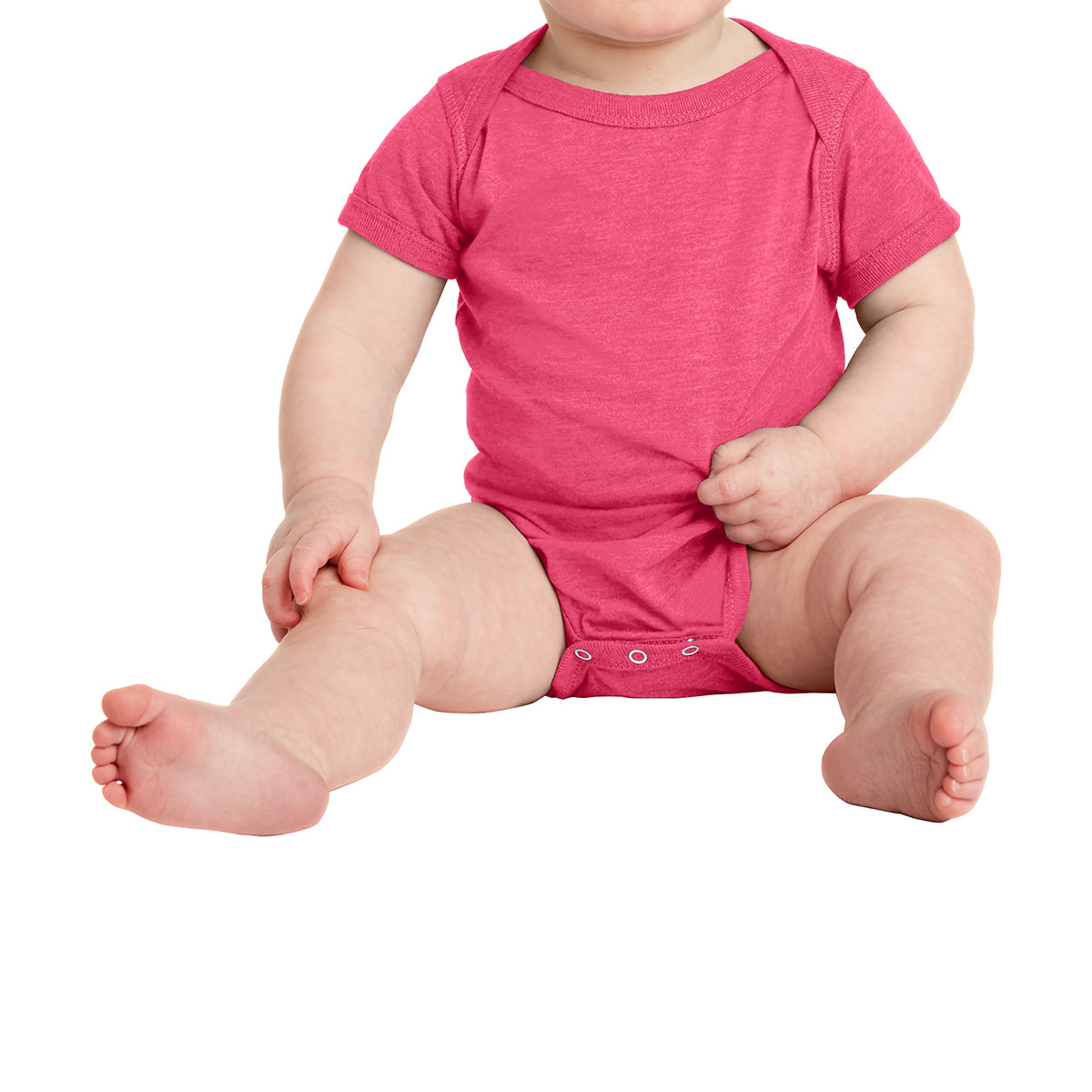 Infant Vintage Fine Jersey Bodysuit - Vintage Hot Pink
