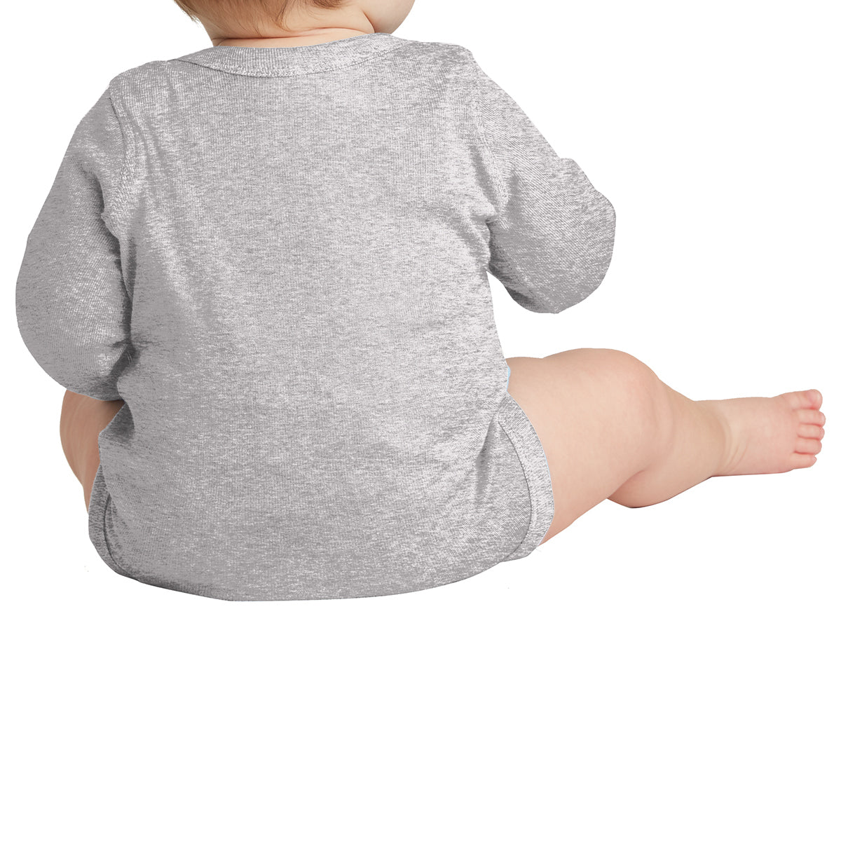 Infant Long Sleeve Baby Rib Bodysuit - Heather