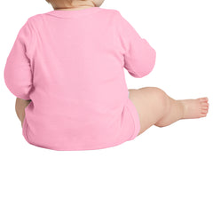 Infant Long Sleeve Baby Rib Bodysuit - Pink
