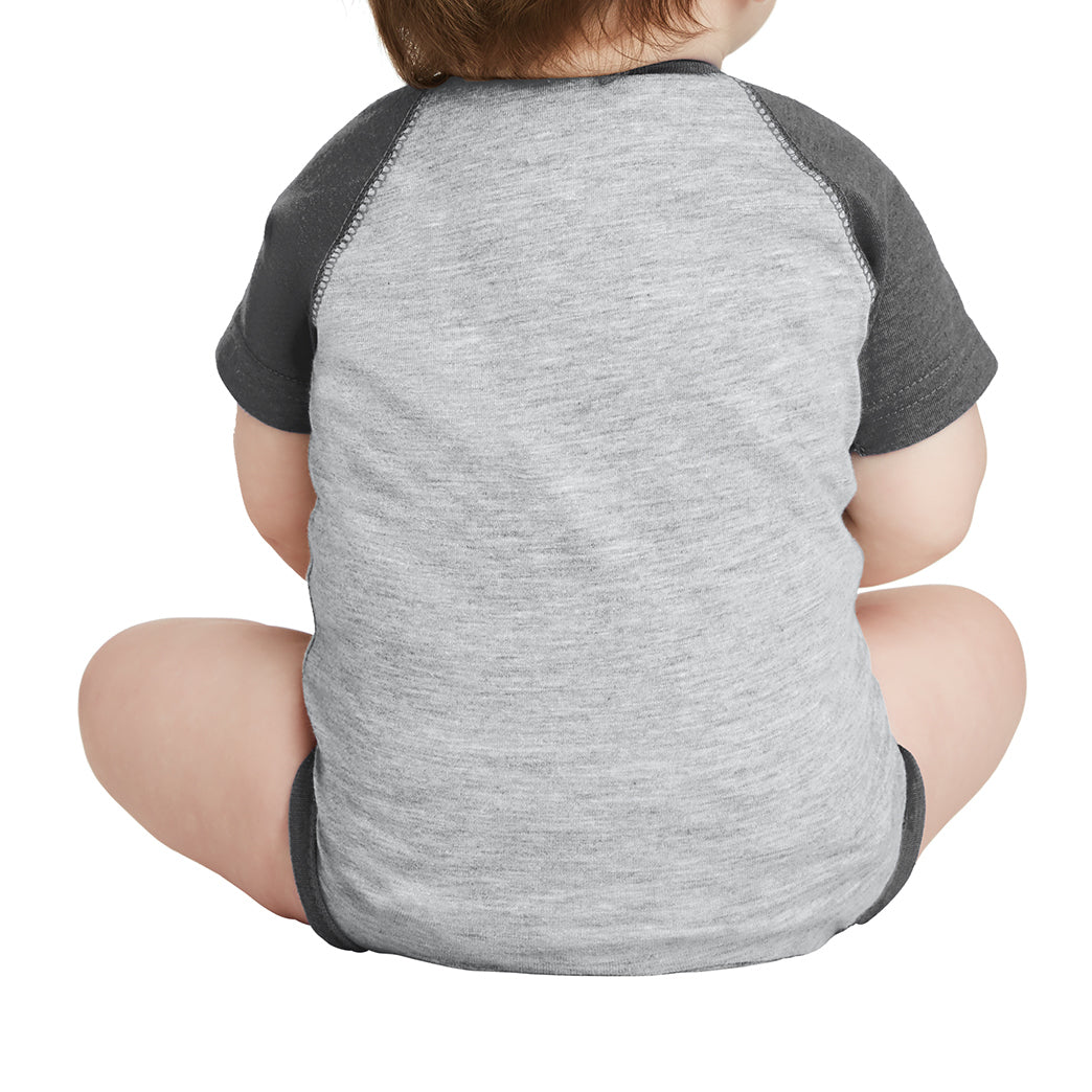 Infant Baseball Fine Jersey Bodysuit - Vintage Hthr/ Vintage Smoke