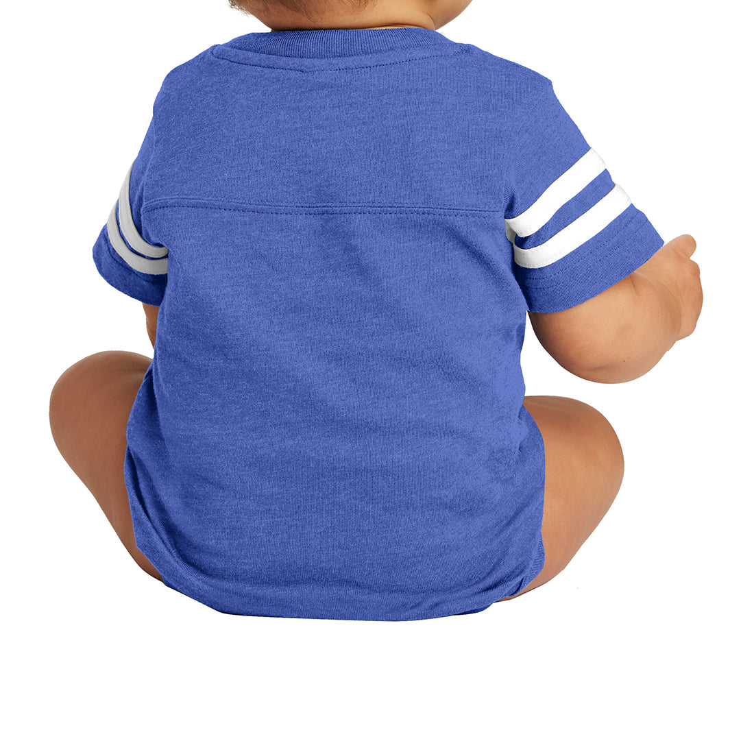 Infant Football Fine Jersey Bodysuit - Vintage Royal/ Blended White