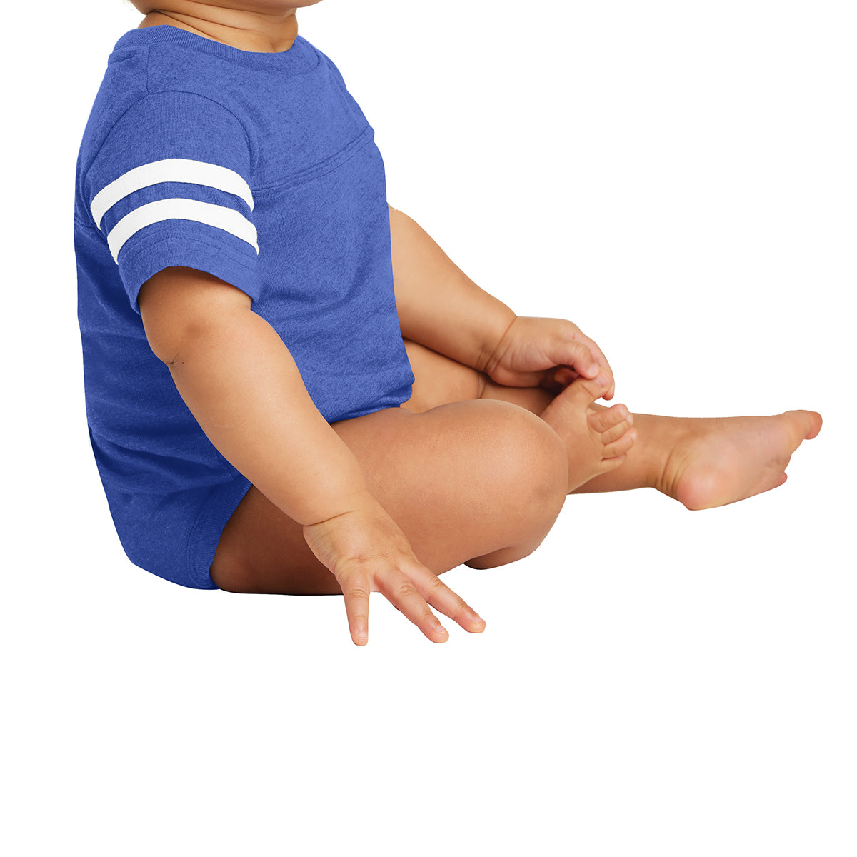 Infant Football Fine Jersey Bodysuit - Vintage Royal/ Blended White