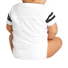 Infant Football Fine Jersey Bodysuit - White/Black