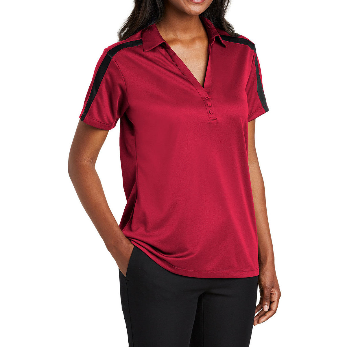 Women's Silk Touch Performance Colorblock Stripe Polo