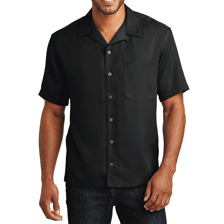 Mafoose Mens Short Sleeve Cuban Retro Bowling Casual Summer Beach Button Down Shirts