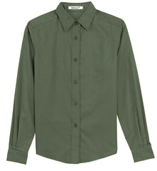 Mafoose Women's Long Sleeve Easy Care Shirt Clover Green-Front