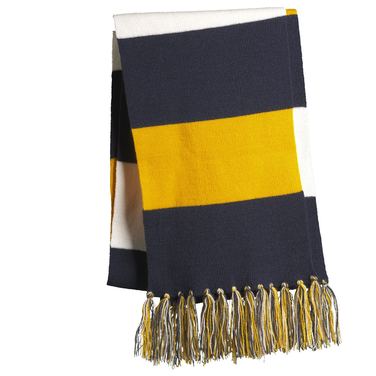 Spectator Scarf - True Navy/ Gold/ White