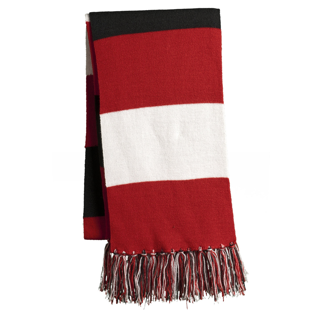 Spectator Scarf - True Red/ White/ Black