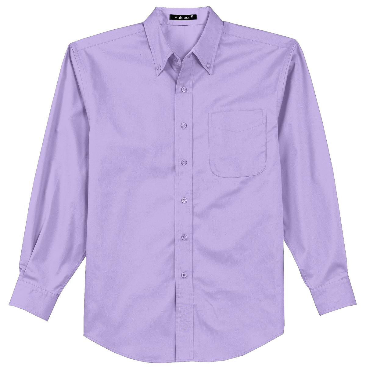 Mafoose Men's Tall Long Sleeve Easy Care Shirt Bright Lavender-Front