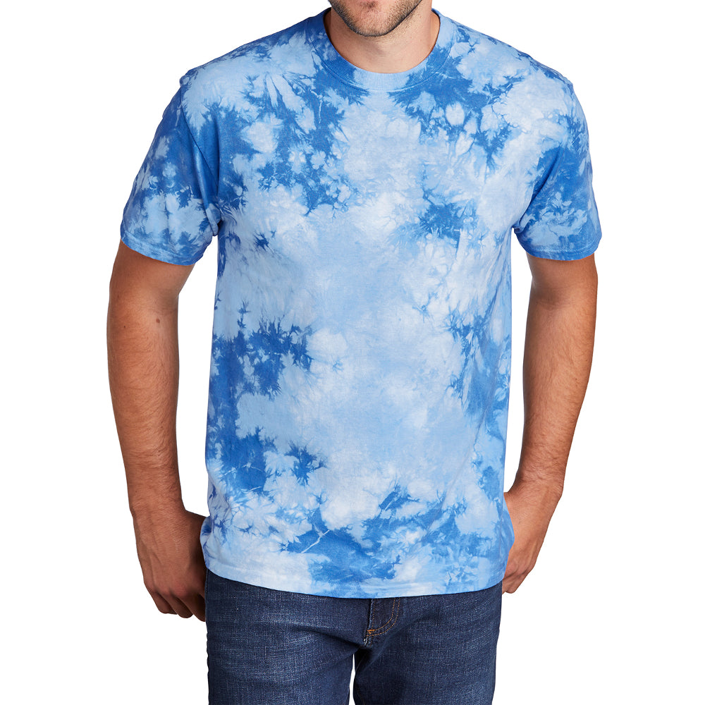 Men's Crystal Tie-Dye Tee Sky Blue