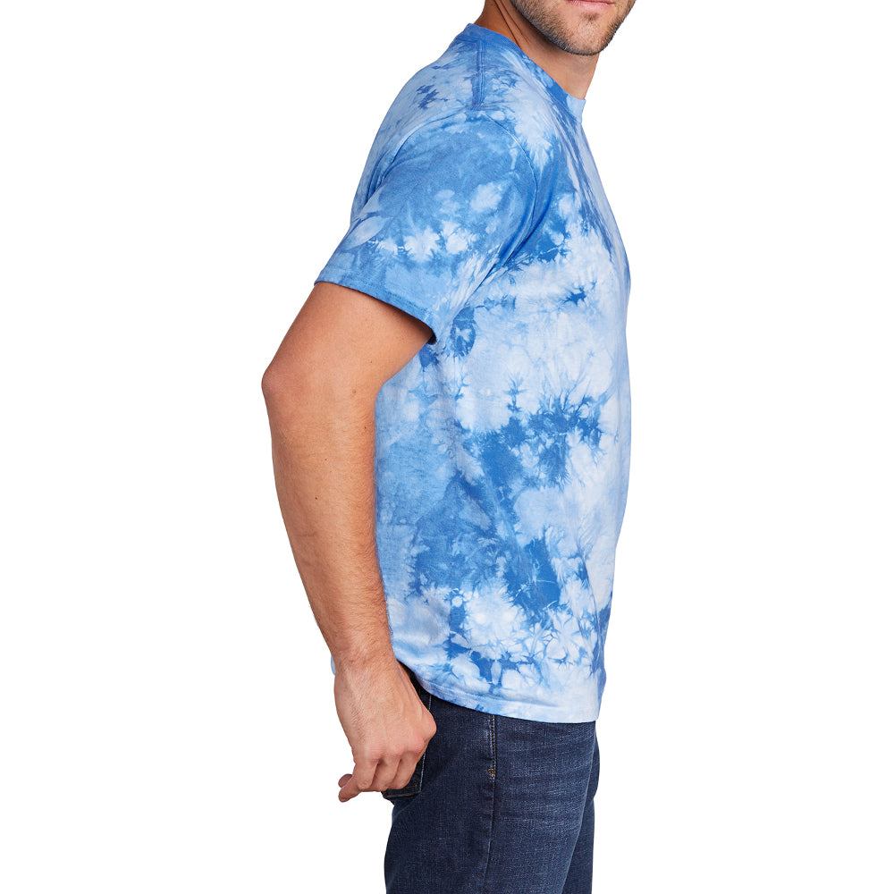 Men's Crystal Tie-Dye Tee Sky Blue