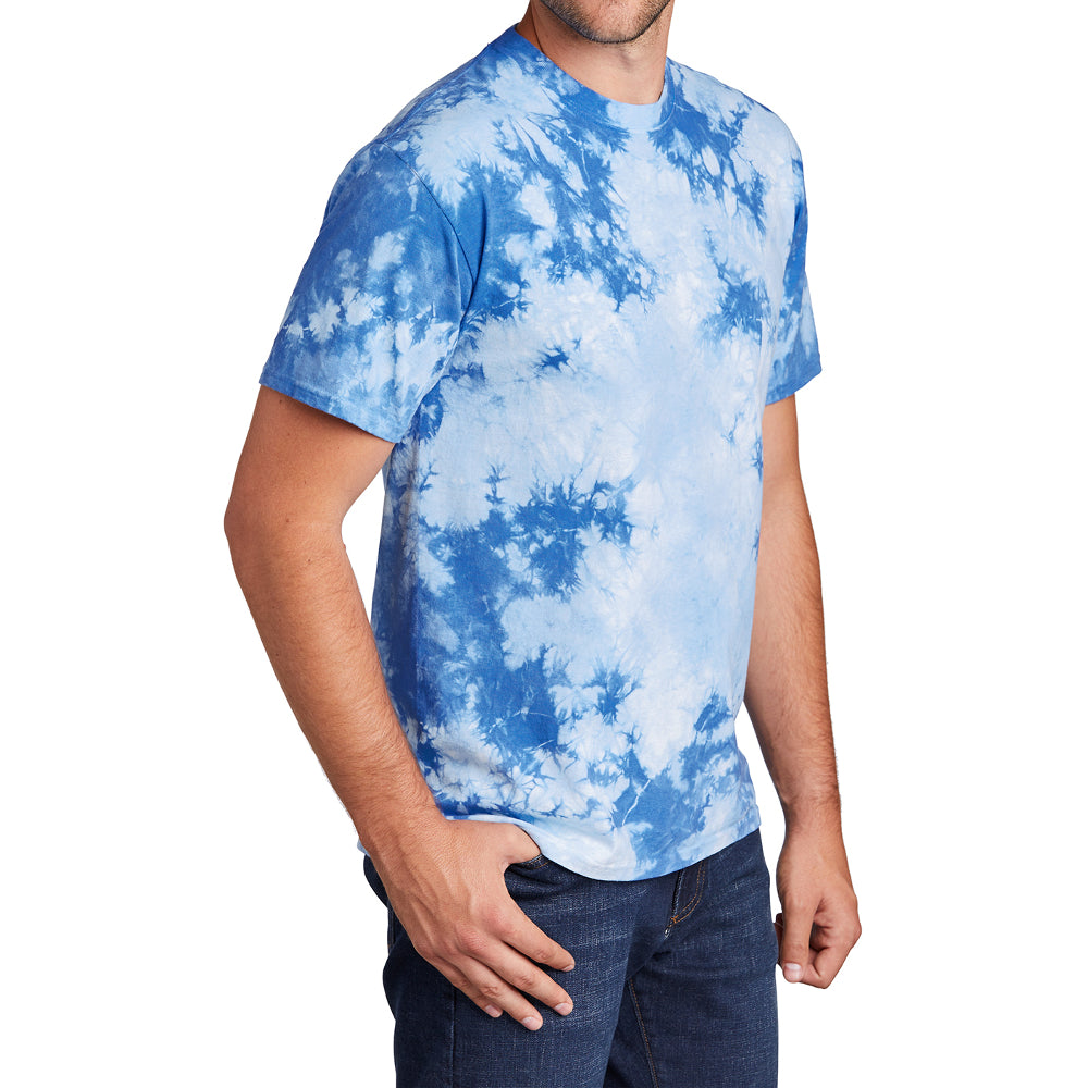 Men's Crystal Tie-Dye Tee Sky Blue