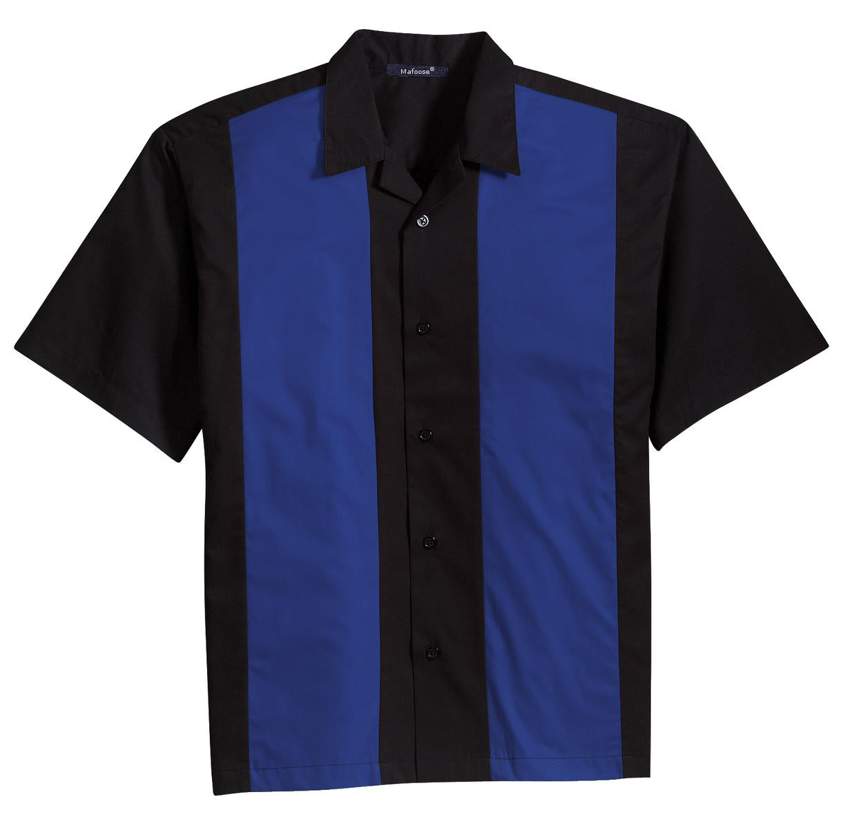 Mafoose Men's Retro Camp Shirt Black/Royal-Front