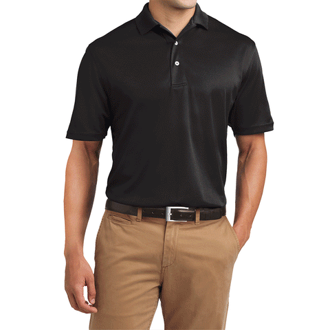 Men's Short Sleeve Tall Dri-Mesh Lightweight Polo T-shirt