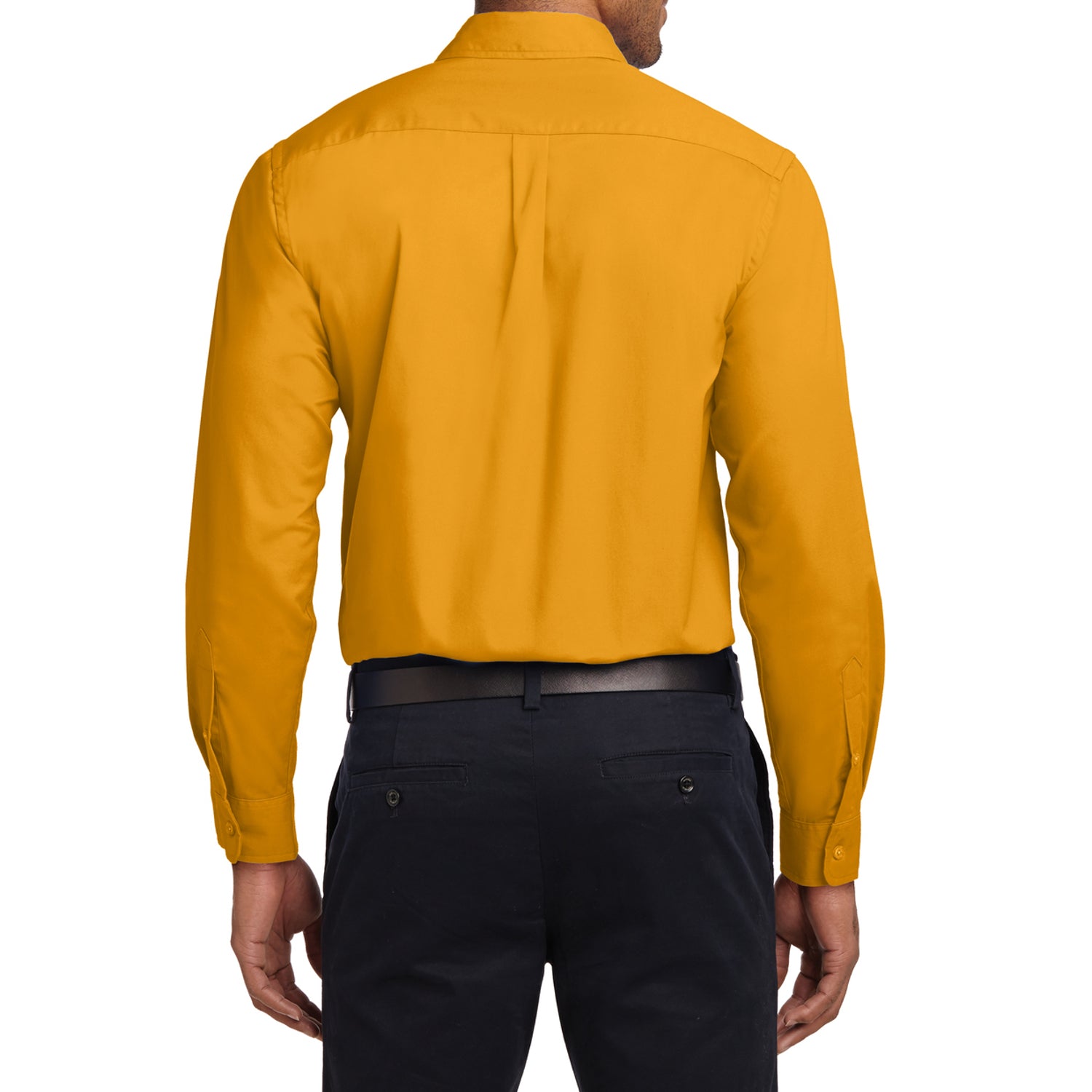 Mafoose Men's Tall Long Sleeve Easy Care Shirt Athletic Gold-Back