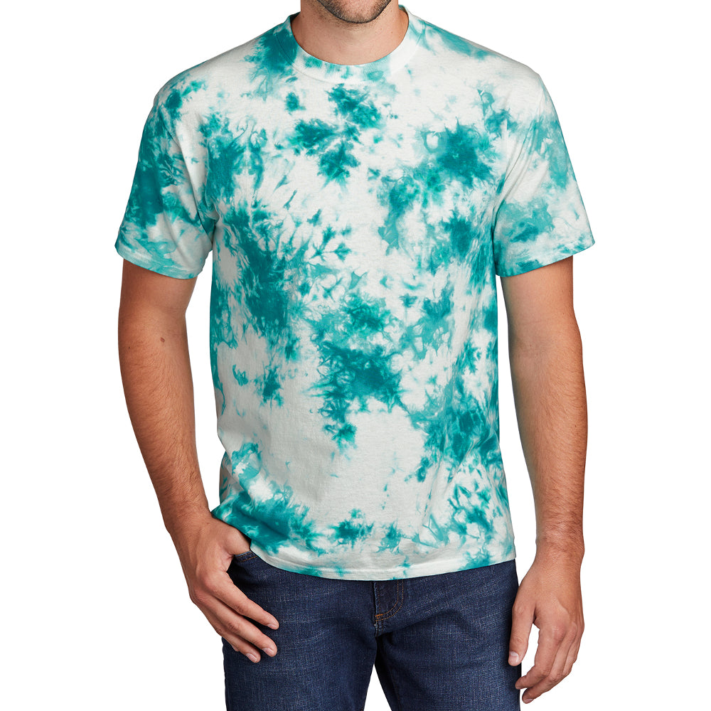 Men's Crystal Tie-Dye Tee Teal