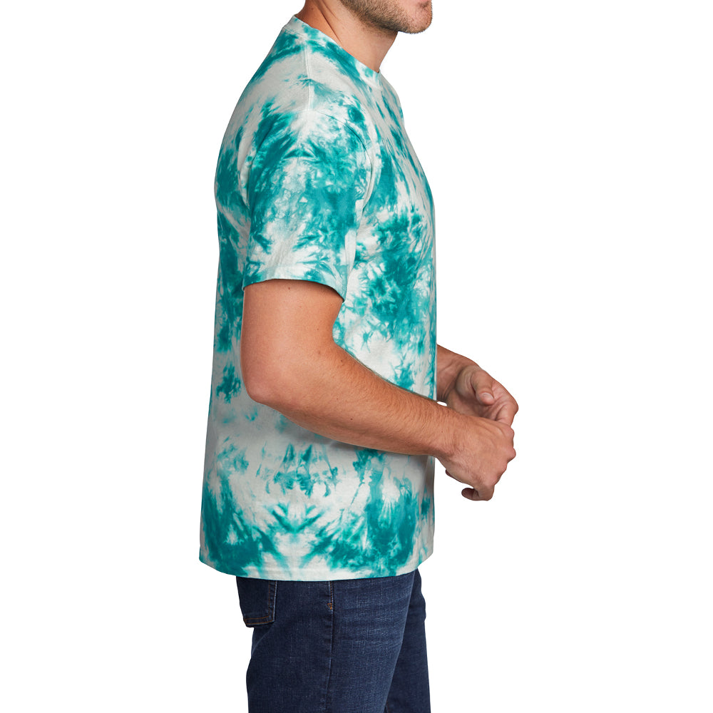 Men's Crystal Tie-Dye Tee Teal
