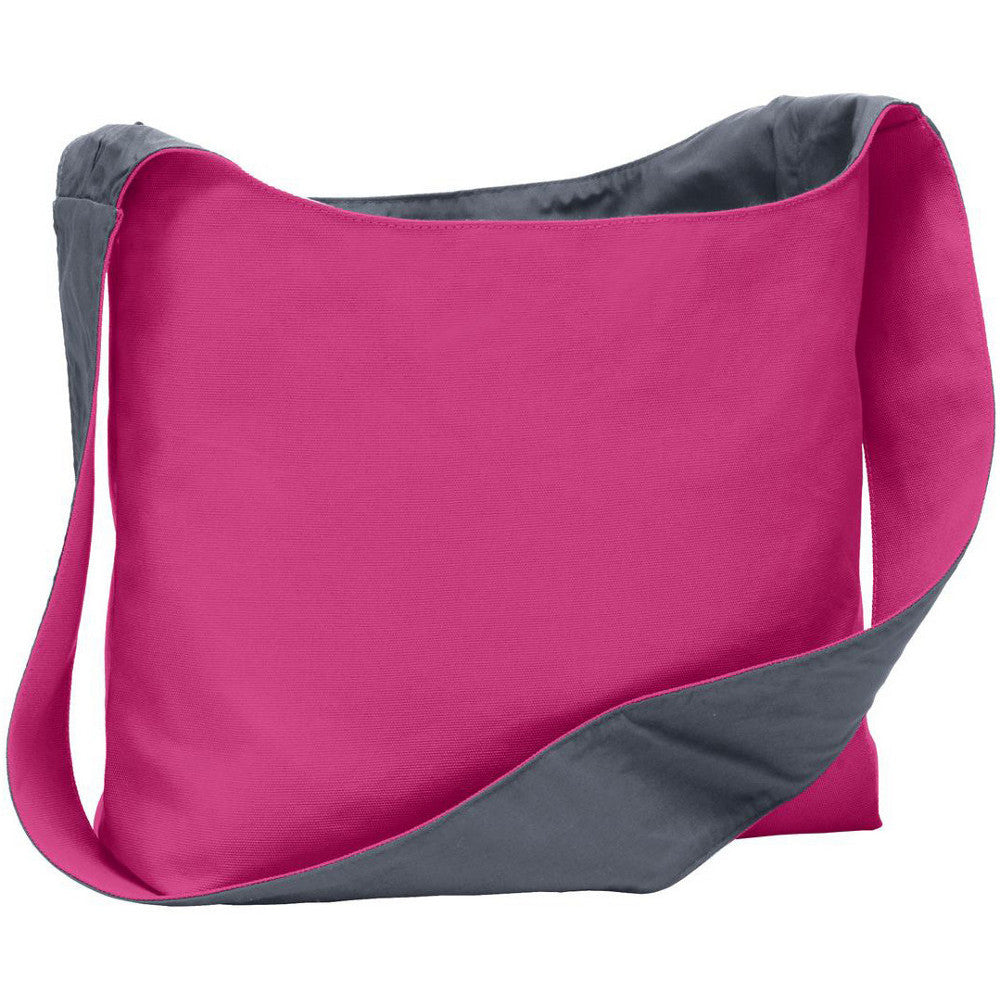 Cotton Canvas Sling Bag Reversible Design with Single Shoulder Strap