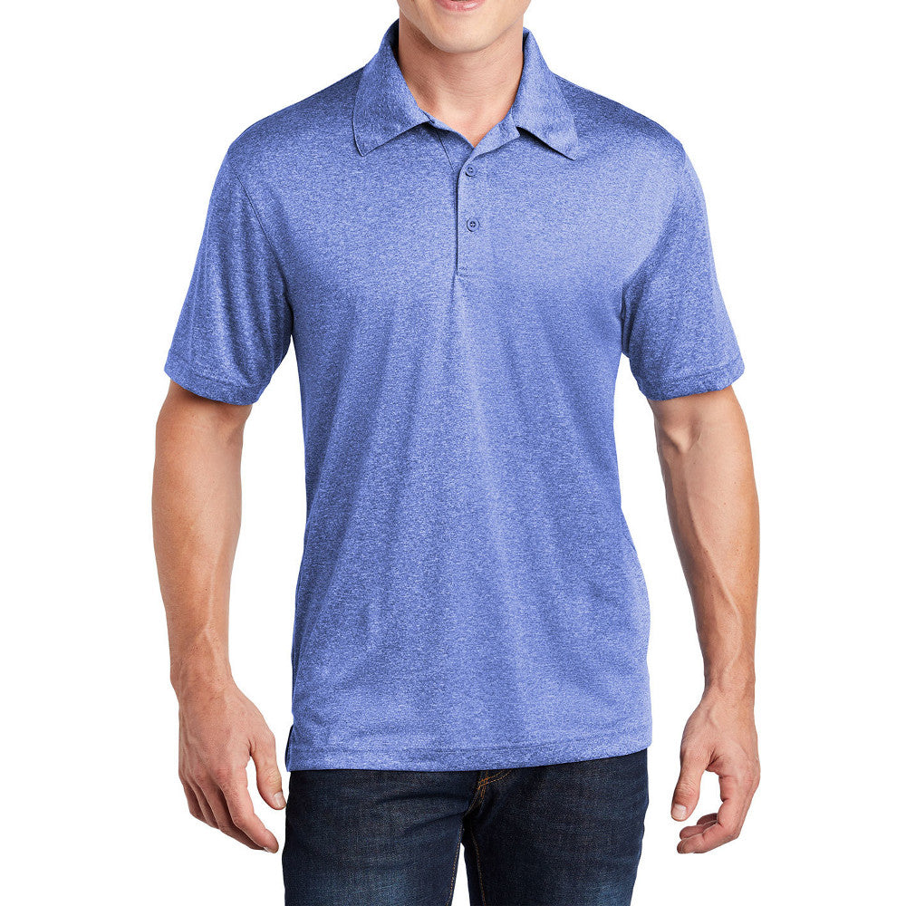 Men's Short Sleeve Moisture-Wicking Heather Contender Polo T-shirt