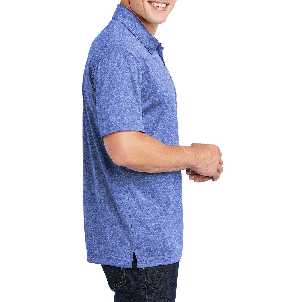 Men's Short Sleeve Moisture-Wicking Heather Contender Polo T-shirt