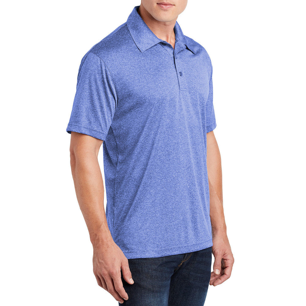 Men's Short Sleeve Moisture-Wicking Heather Contender Polo T-shirt