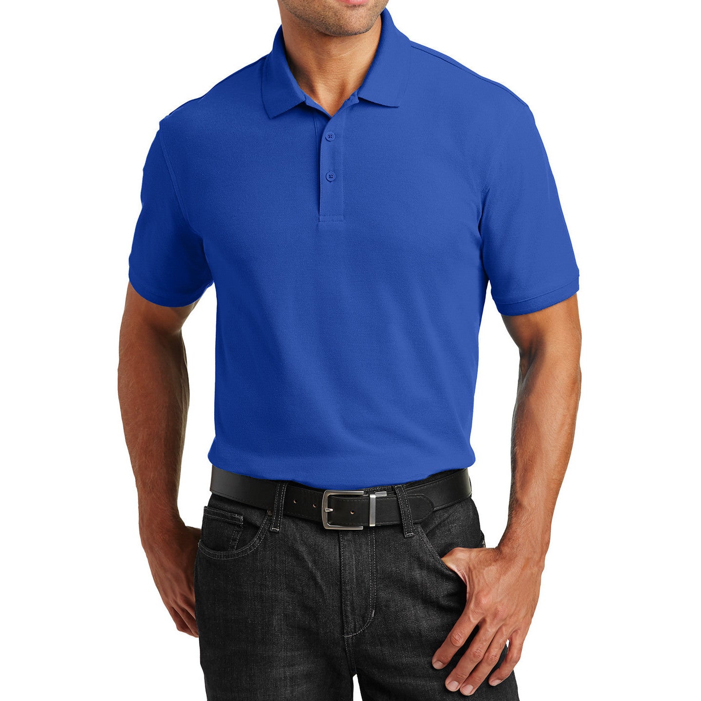 Men's Short Sleeves Tall Core Classic Pique Polo Shirt for Everyday Wear