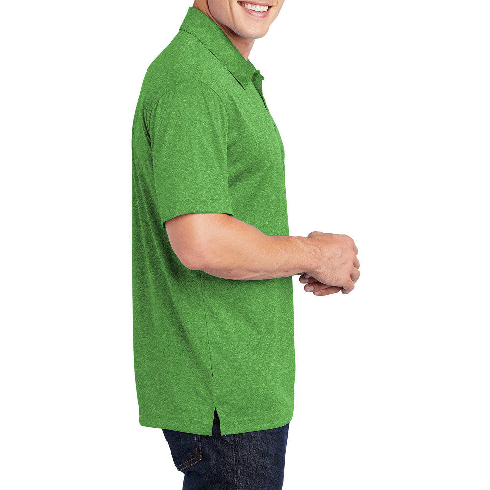 Men's Short Sleeve Moisture-Wicking Heather Contender Polo T-shirt