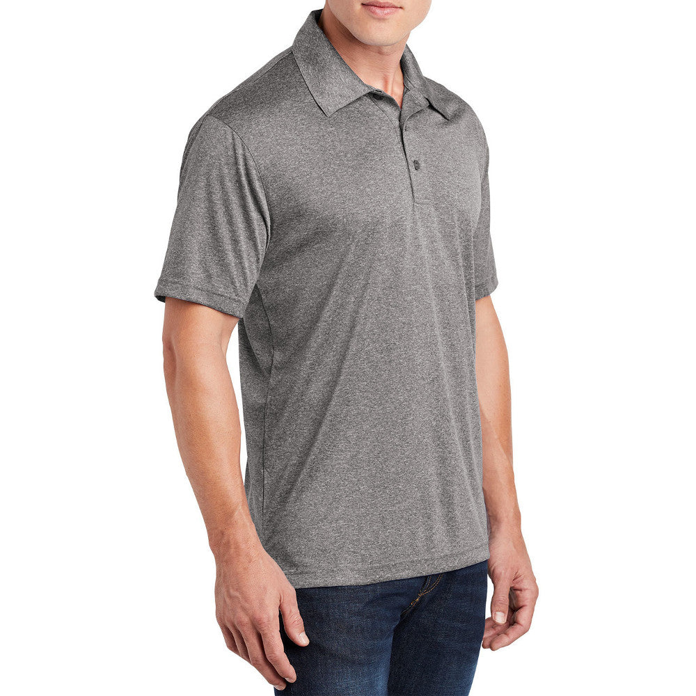 Men's Short Sleeve Moisture-Wicking Heather Contender Polo T-shirt
