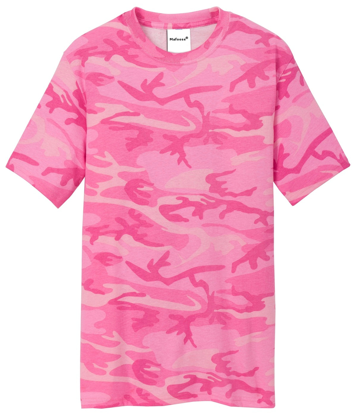 Mafoose Men's 5.4-oz 100% Cotton Tee Shirt Pink Camo-Front