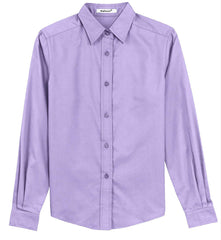 Mafoose Women's Long Sleeve Easy Care Shirt Bright Lavender-Front