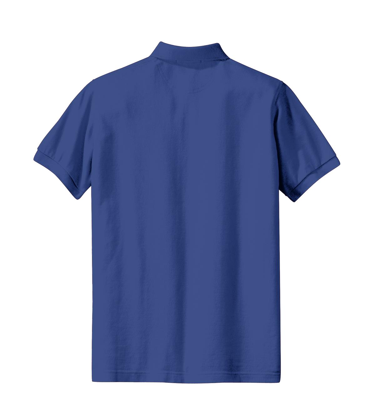 Women's Short Sleeve Heavyweight Cotton Soft Pique Polo T-shirt Royal
