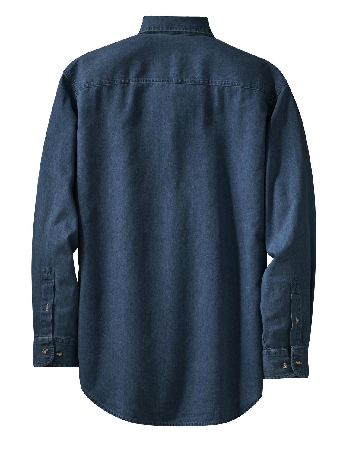 Mafoose Men's Long Sleeve Value Denim Shirt Ink Blue-Back
