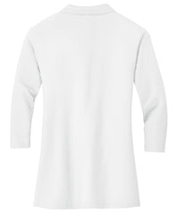 Mafoose Women's Silk Touch Ã‚Â¾ Sleeve Polo Shirt White-Back