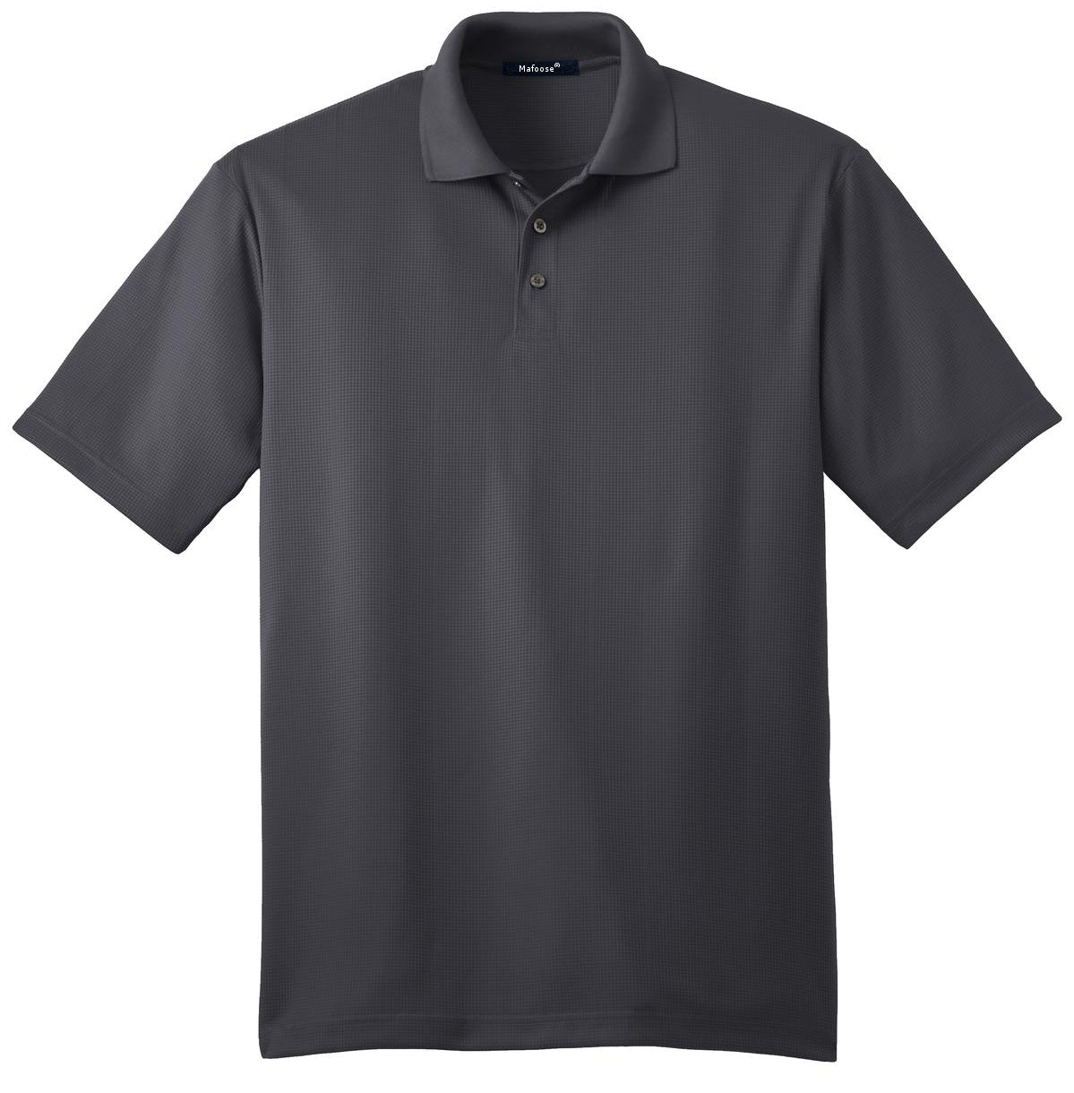 Mafoose Men's Performance Fine Jacquard Polo Grey Smoke-Front