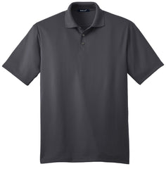 Mafoose Men's Performance Fine Jacquard Polo Grey Smoke-Front