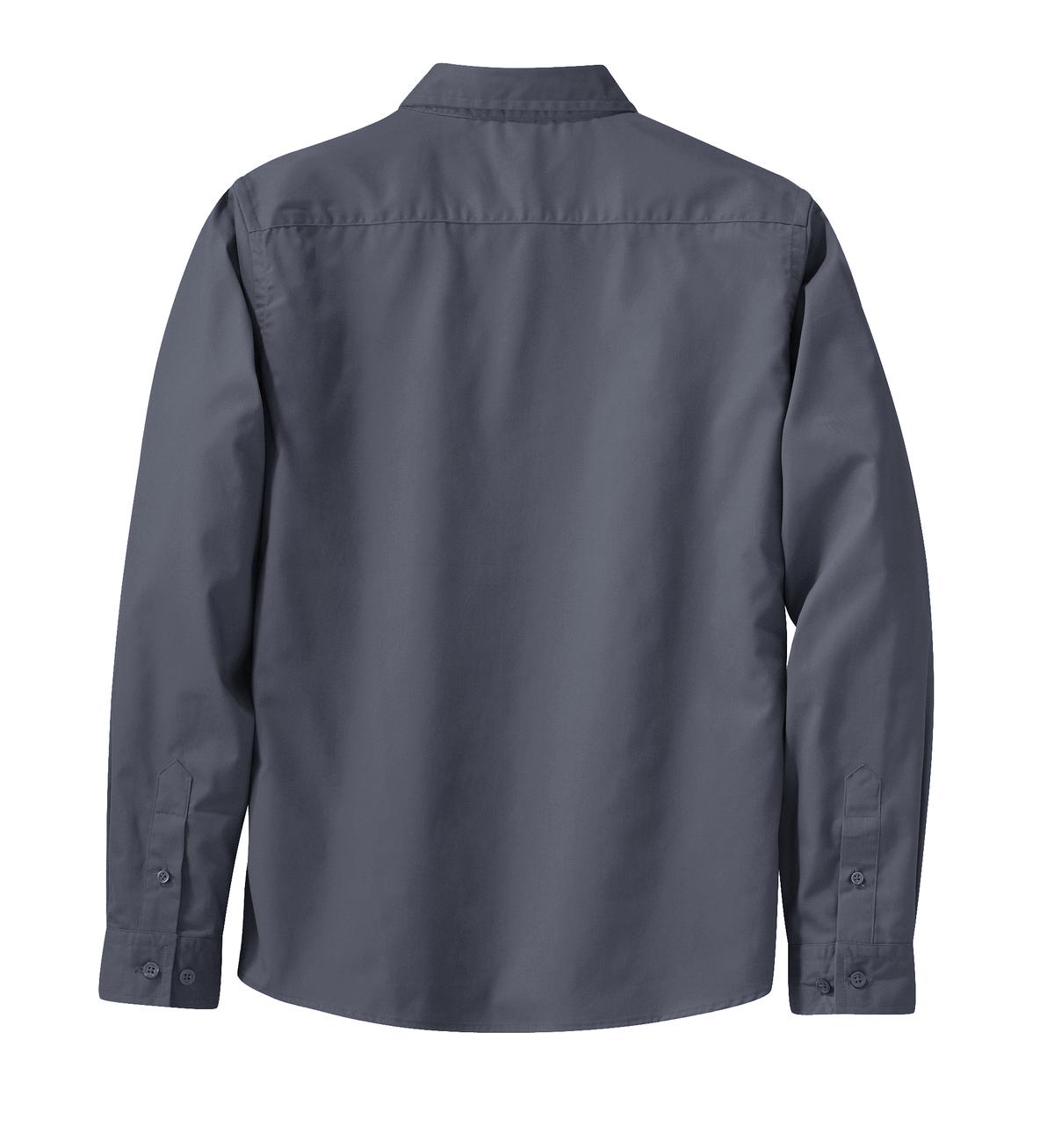 Mafoose Women's Long Sleeve Easy Care Shirt Steel Grey/Light Stone-Back
