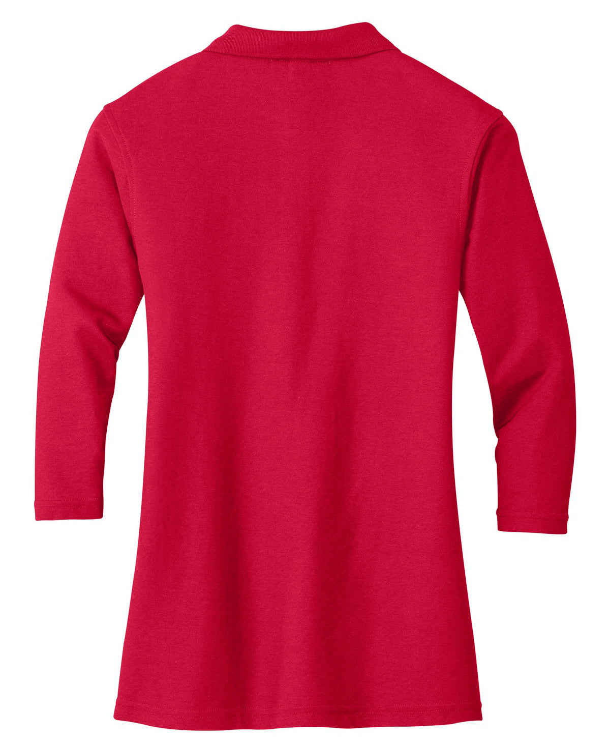 Mafoose Women's Soft Silk Touch 3/4-Sleeve Classic Polo Top Red