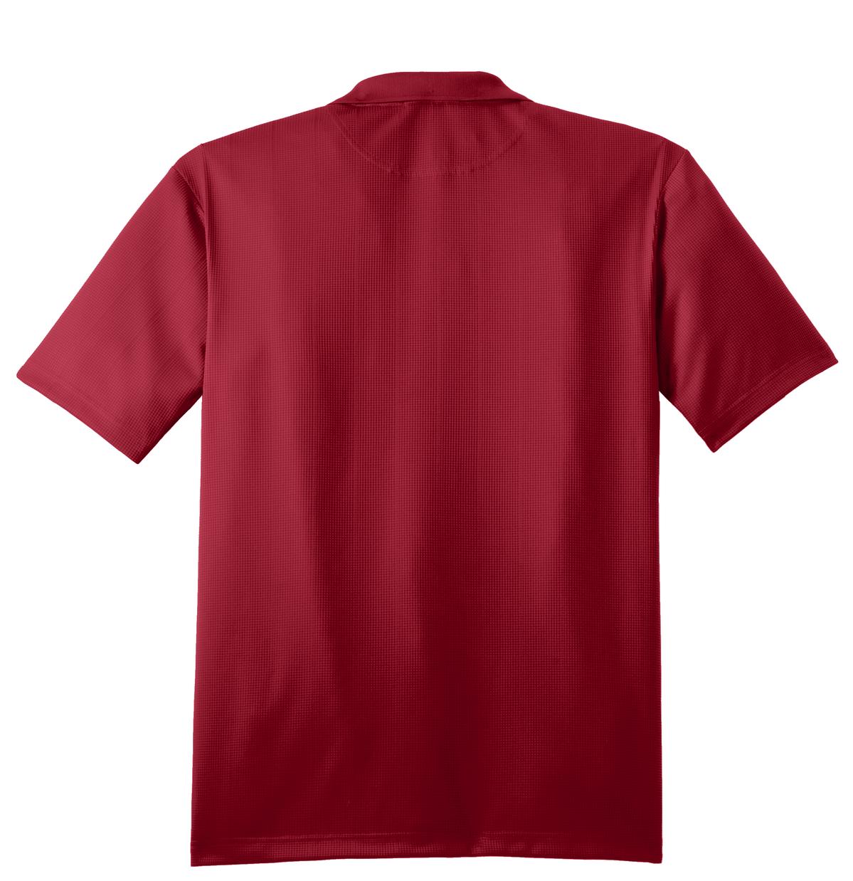 Mafoose Men's Performance Fine Jacquard Polo Rich Red-Back