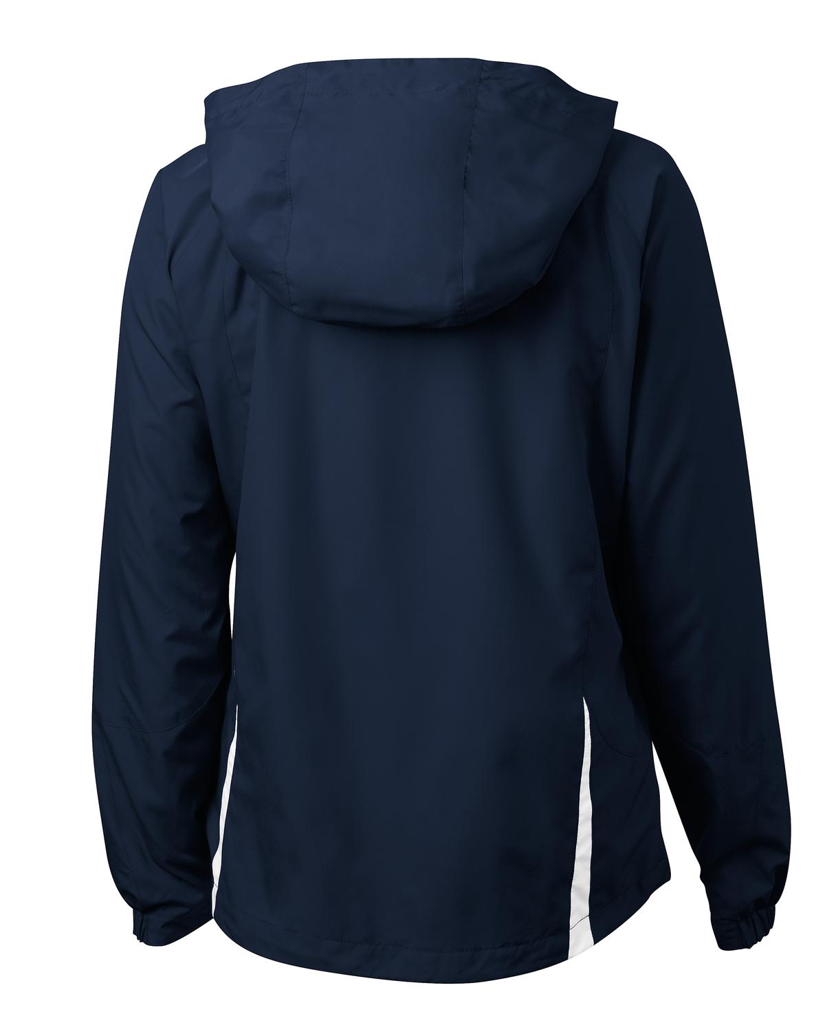 Mafoose Women's Colorblock Hooded Raglan Jacket True Navy/White-Back