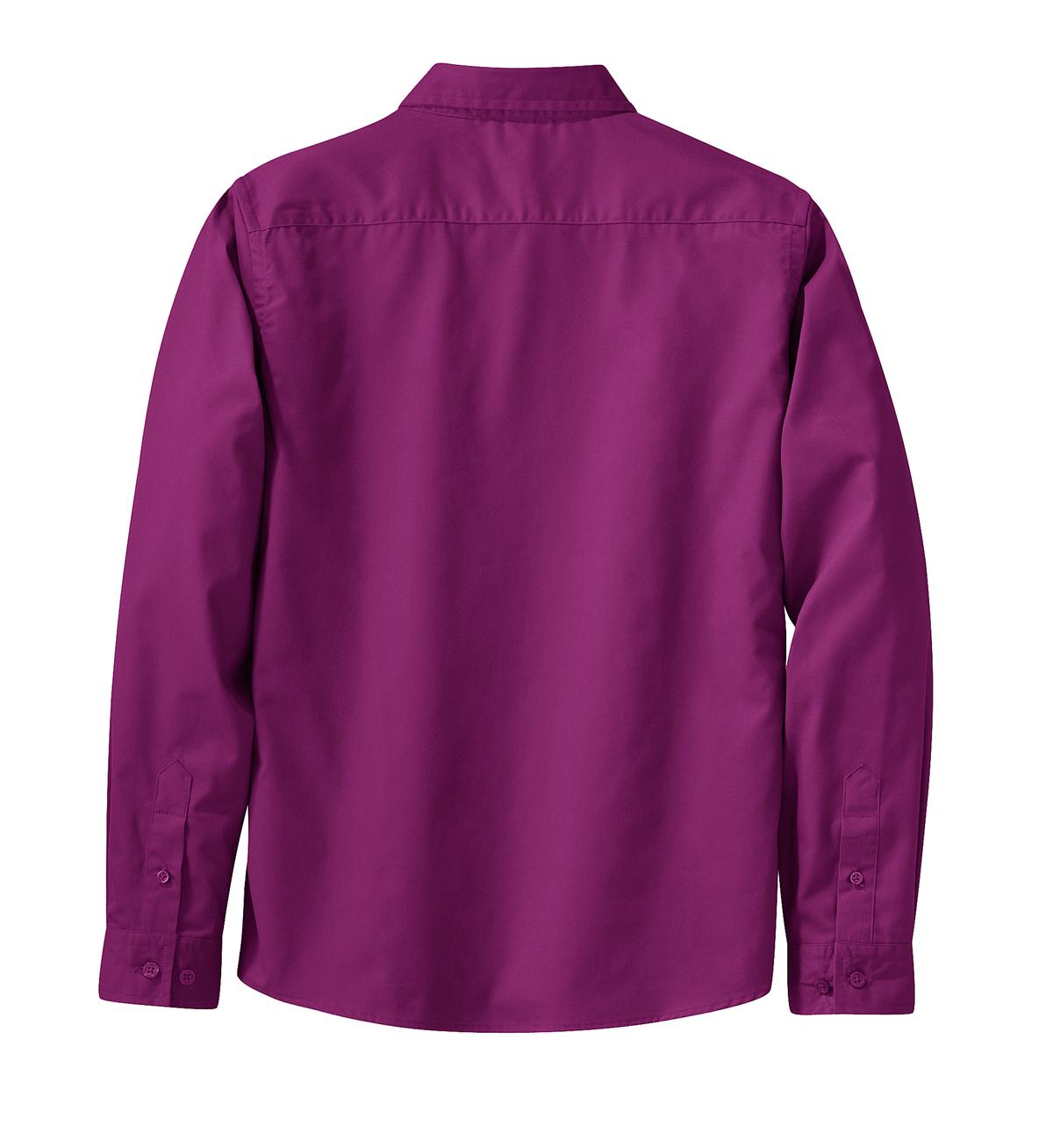 Mafoose Women's Long Sleeve Easy Care Shirt Deep Berry-Back
