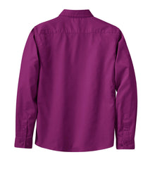 Mafoose Women's Long Sleeve Easy Care Shirt Deep Berry-Back