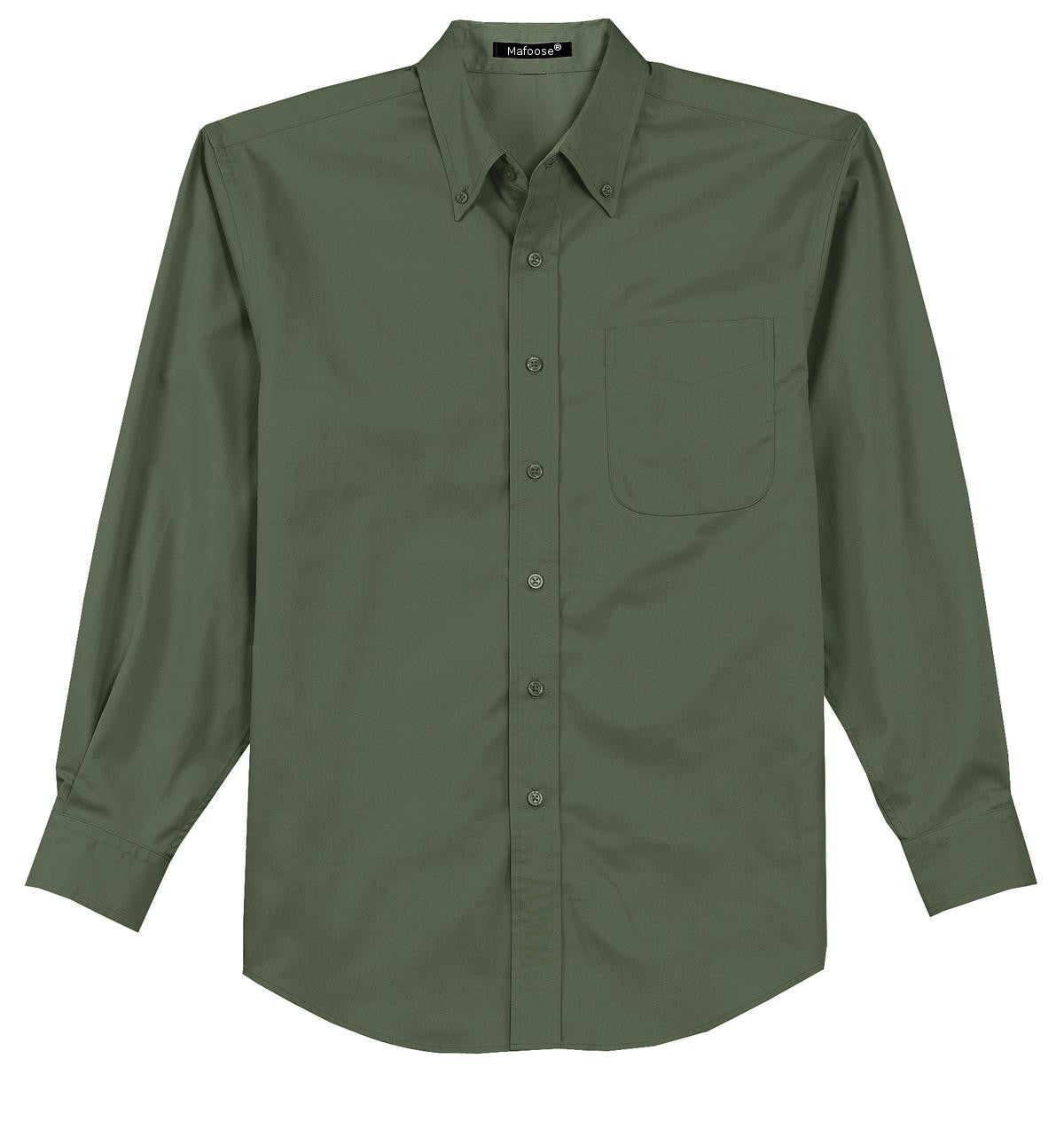 Mafoose Men's Tall Long Sleeve Easy Care Shirt Clover Green-Front