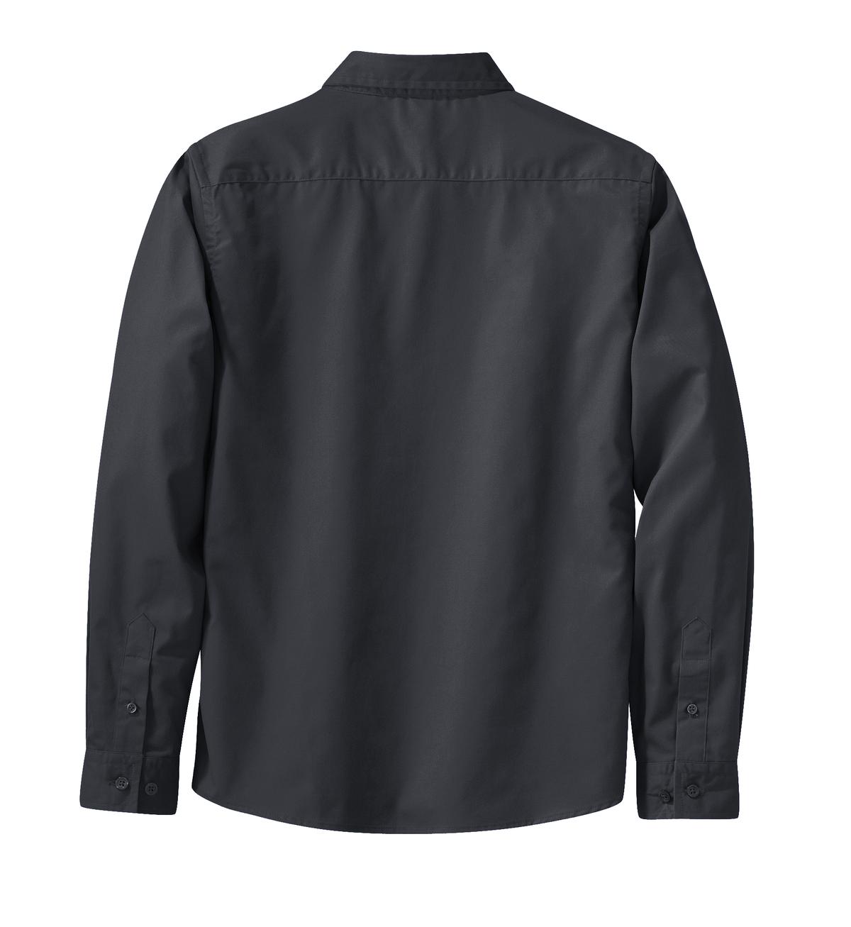 Mafoose Women's Long Sleeve Easy Care Shirt Classic Navy/ Light Stone-Back