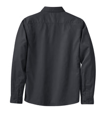 Mafoose Women's Long Sleeve Easy Care Shirt Classic Navy/ Light Stone-Back