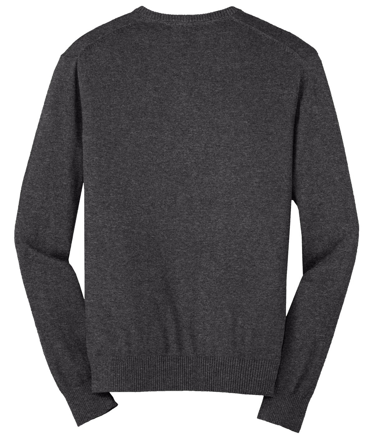 Mafoose Men's V Neck Sweater Charcoal Heather-Back