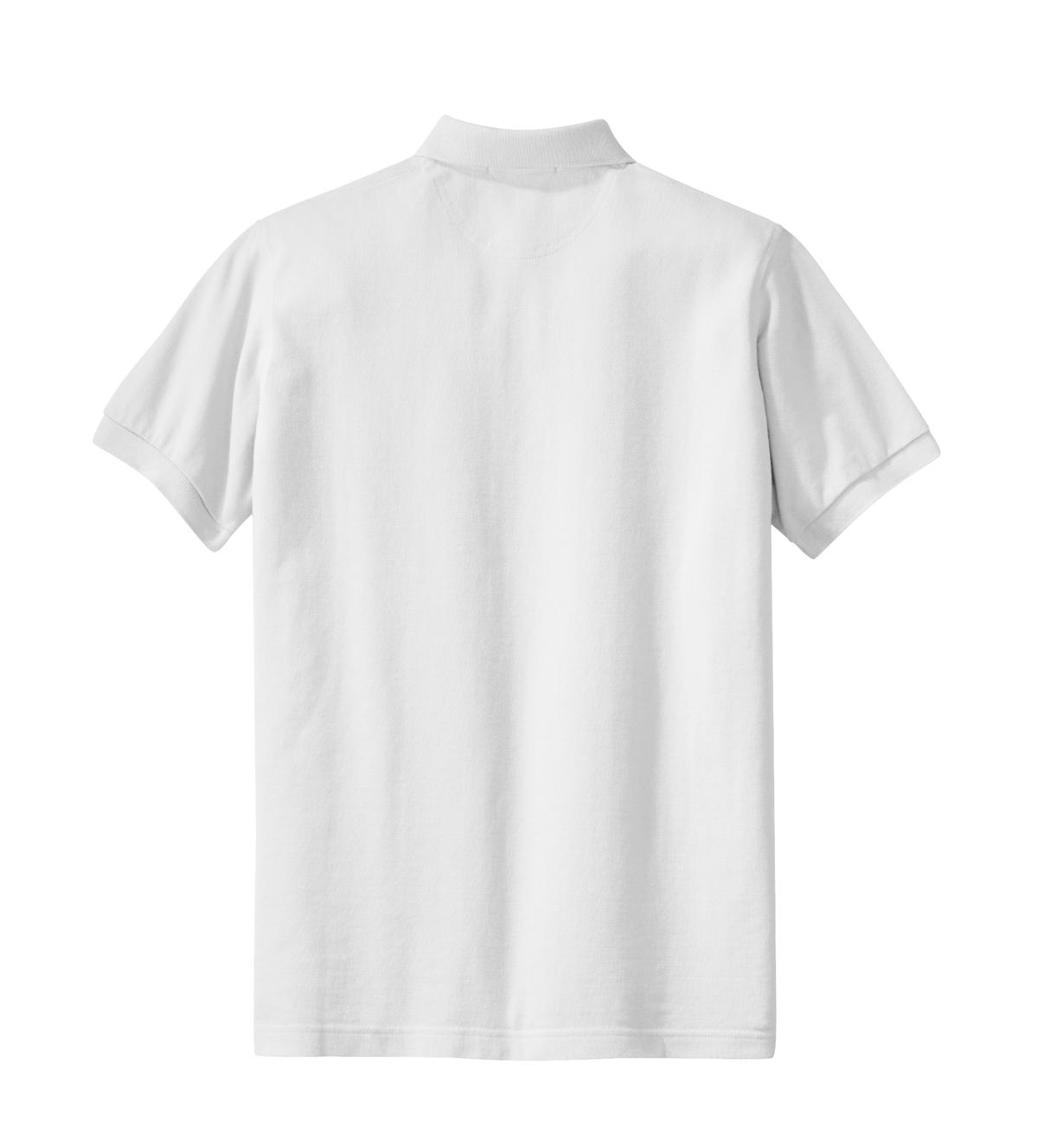 Women's Short Sleeve Heavyweight Cotton Soft Pique Polo T-shirt White