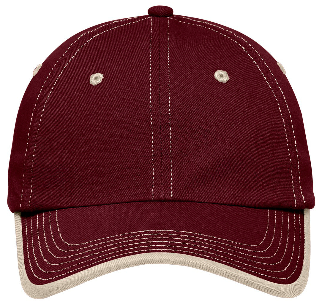Men's Classic Look Vintage Washed Contrast Stitch Cap