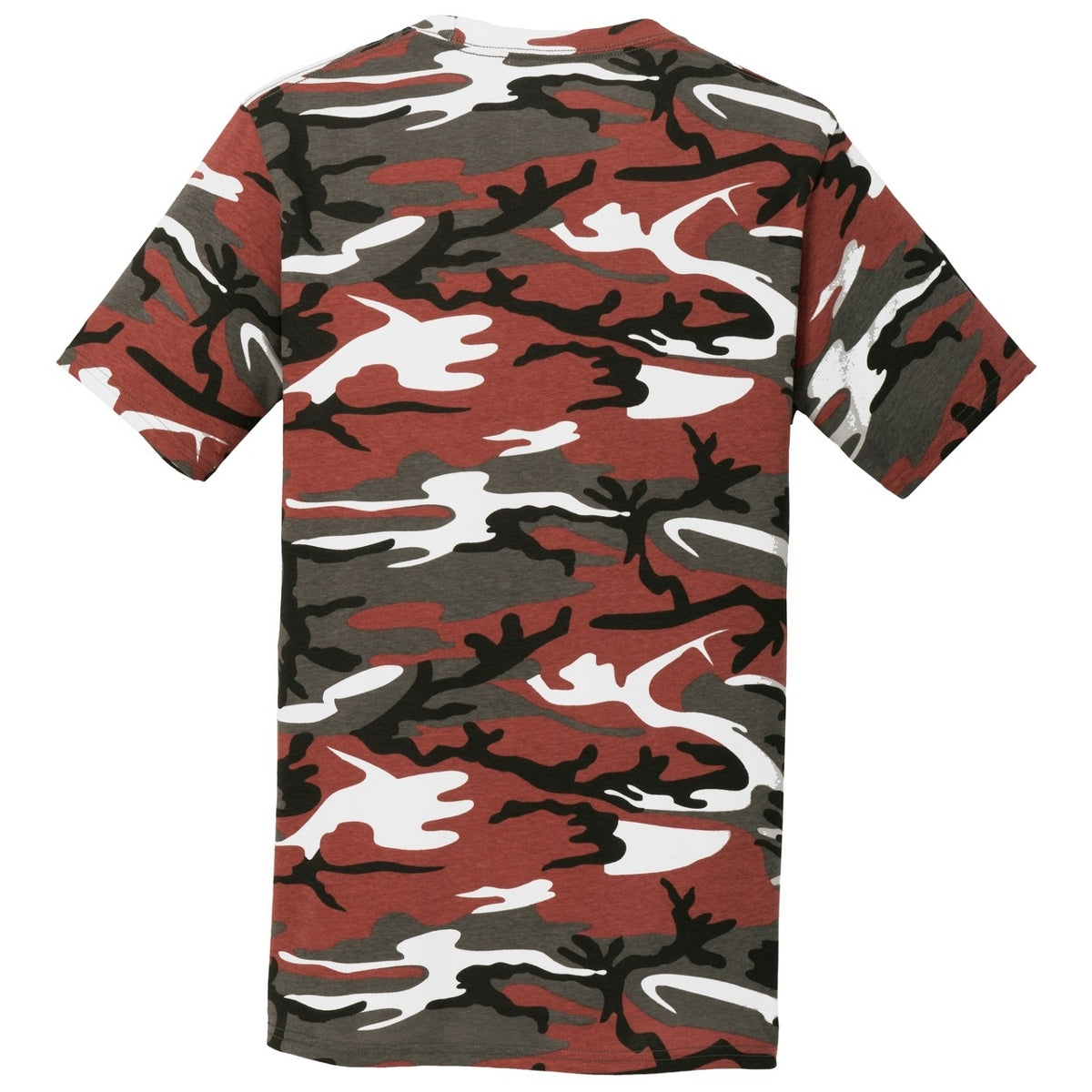 Mafoose Men's 5.4-oz 100% Cotton Tee Shirt Red Camo-Back