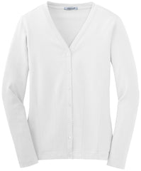Mafoose Women's Stretch Cotton Cardigan White-Front